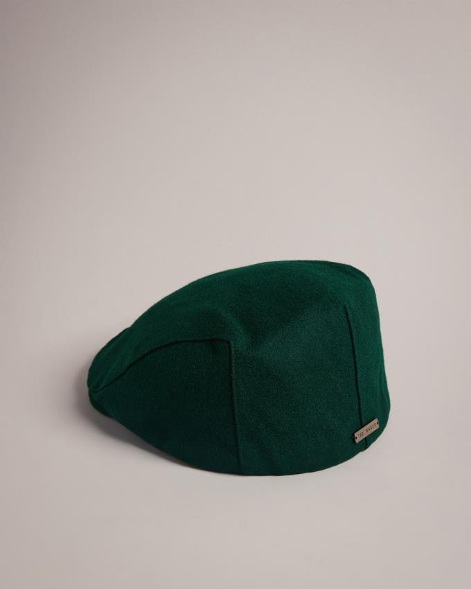 Casquette Ted Baker Woollen Flat Vert Foncé Homme | CND-42579617